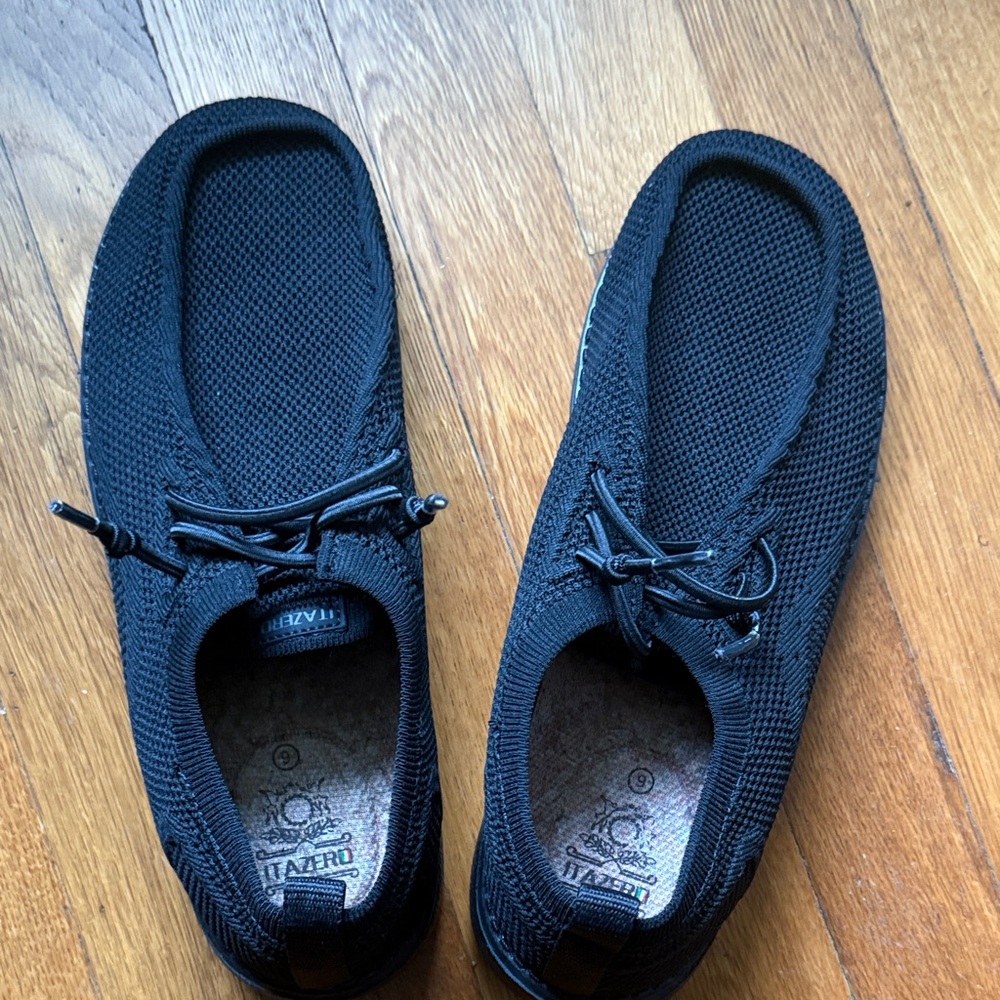 Women's Black Mesh Slip-On Loafers